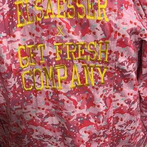 Elsaesser x Get Fresh Company Pink Camo Denim Long Jacket